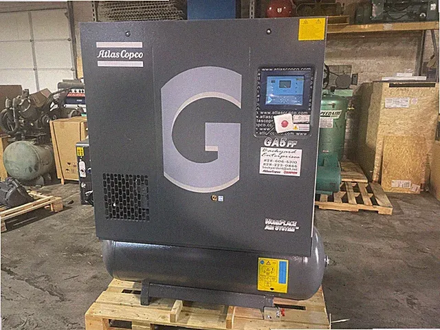 7.5 hp Atlas Copco GA5FF rotary screw air compressor