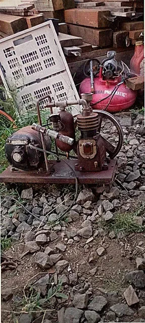 Old Saylor-Beall air Compressor. Works Good.